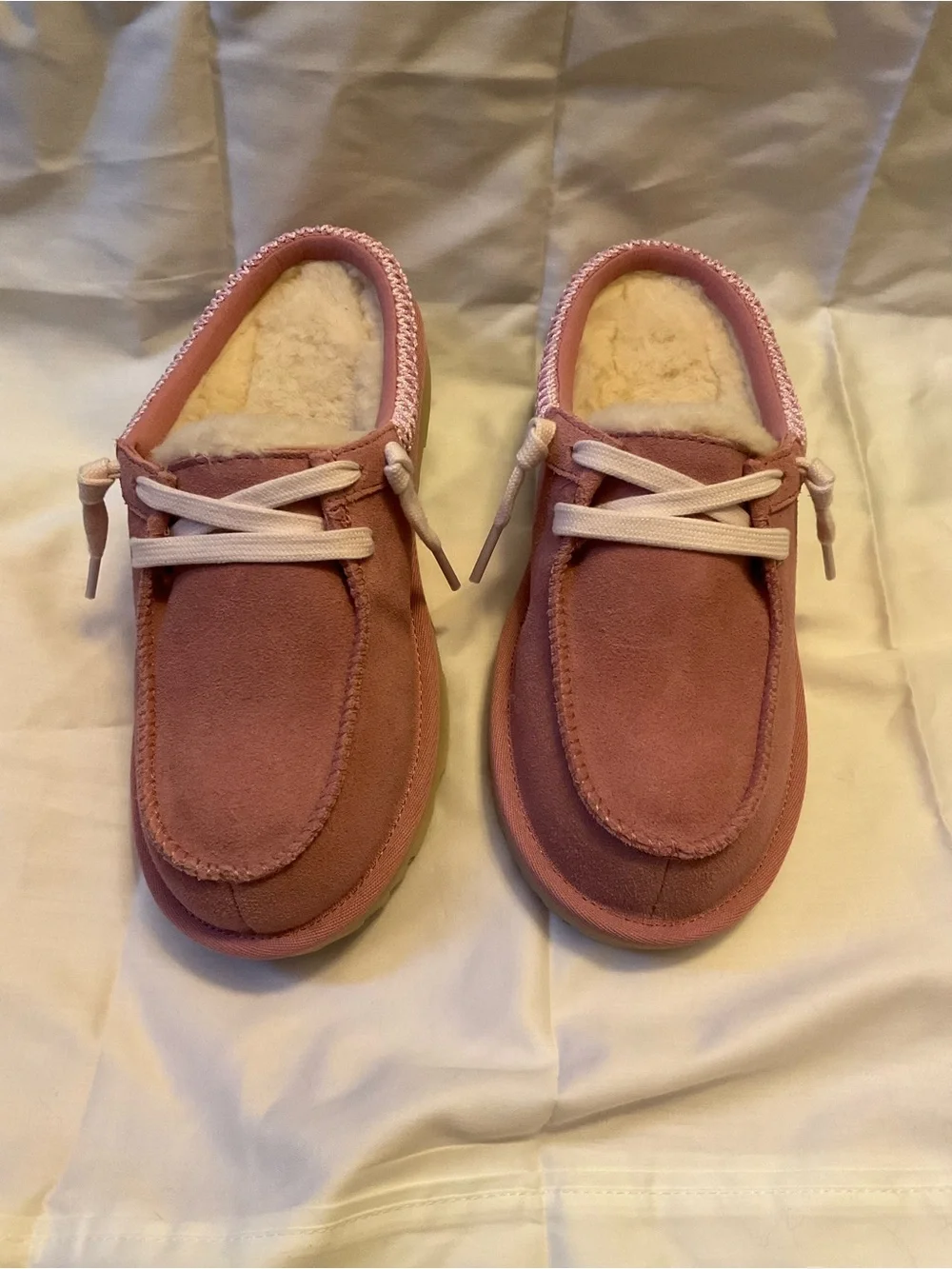 UGG Youth Big Kids Pink Suede Tasman Slippers Slip Ons Size 4 (Fits Women's 6)